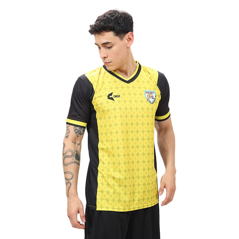 Camiseta AD Los Del Barrio FC Huepetuhe amarillo negro