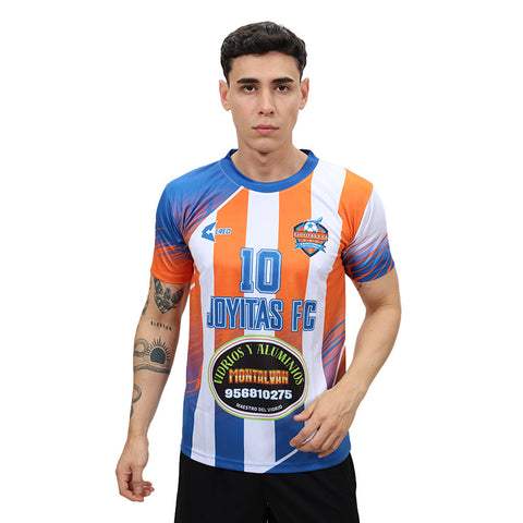 Camiseta Academia Joyitas FC Piura blanco naranja azulino
