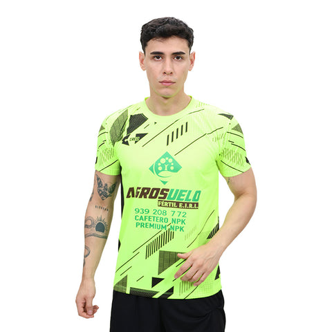 Camiseta Agro Suelo Fertil Moyobamba amarillo neon negro