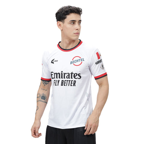 Camiseta Bechtel Milan blanco rojo negro