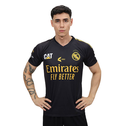 Camiseta CAT Real Madrid negro amarillo oro