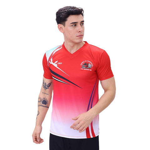Camiseta Empresa de Trasportes San Gerardo rojo blanco negro