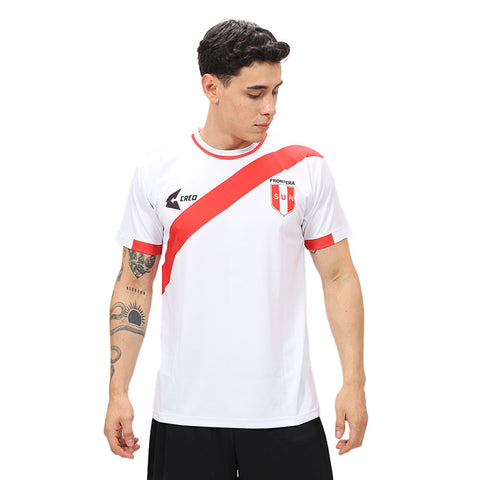 Camiseta Frontera Sur Perú blanco rojo