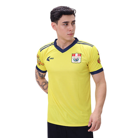 Camiseta IE Miguel Grau Seminario El Triunfo Colombia amarillo azul marino