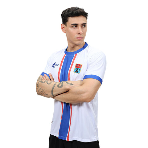 Camiseta IE Túpac Amaru Collonce blanco azulino rojo