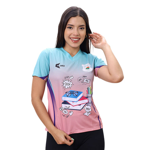 Camiseta IEPI Jose Carlos Mariategui Requena verde jade melón