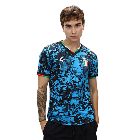 Camiseta Italia turquesa negro