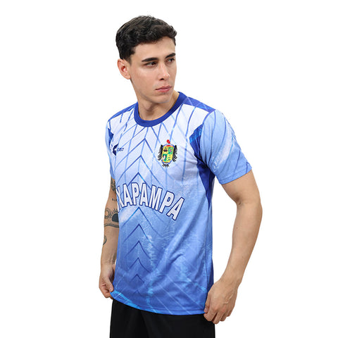 Camiseta Oxapampa azulino blanco