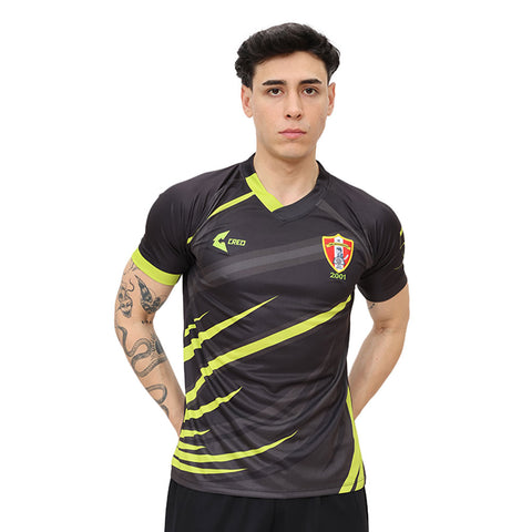 Camiseta Promoción 2001 IE José Carlos Mariátegui Piura negro amarillo limón