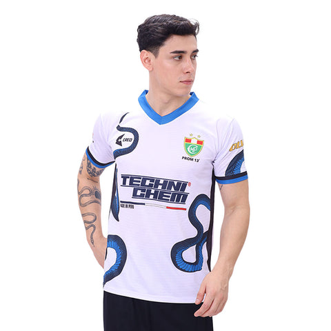 Camiseta Promoción 2013 Colegio Manuel Pardo Chiclayo Inter blanco azulino