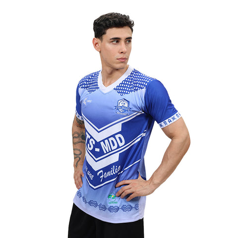 Camiseta TS MDD Puerto Maldonado azulino blanco