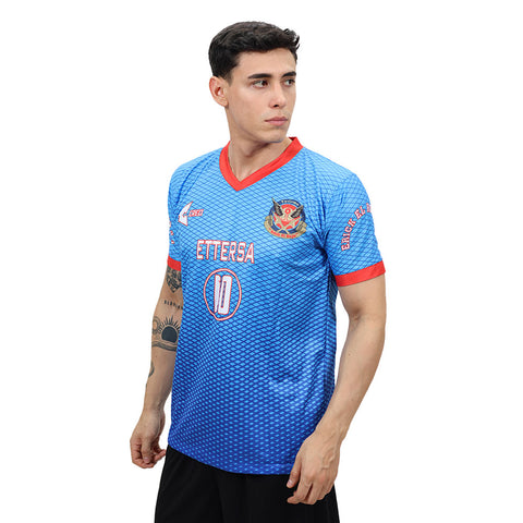Camiseta Turismo Erick el Rojo celeste azulino rojo