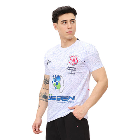 Camiseta UPSJB Ingenieria Computacion y Sistemas Italia blanco plata