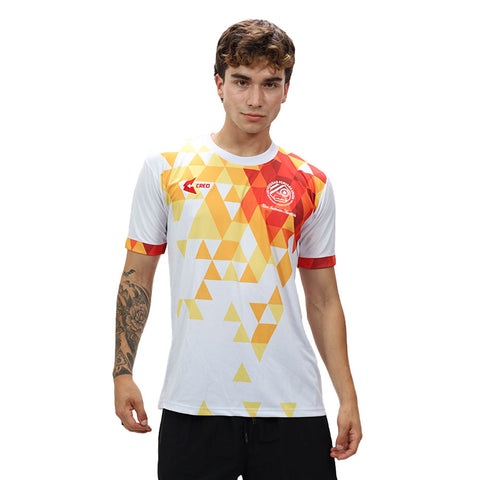 Camiseta Universidad Peruana Unión España blanco rojo amarillo