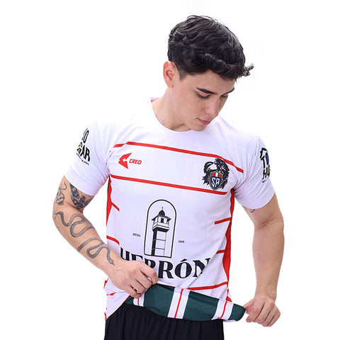 Camiseta reversible Colegio San Agustín Chiclayo blanco rojo verde