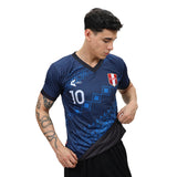 Camiseta reversible Perú FBC Melgar Arequipa azul marino negro rojo