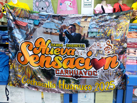Bandera Banda Orquesta Nueva Sensación Carhuayoc