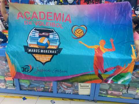 Banderola Academia de Voleibol Manos Morenas Sullana