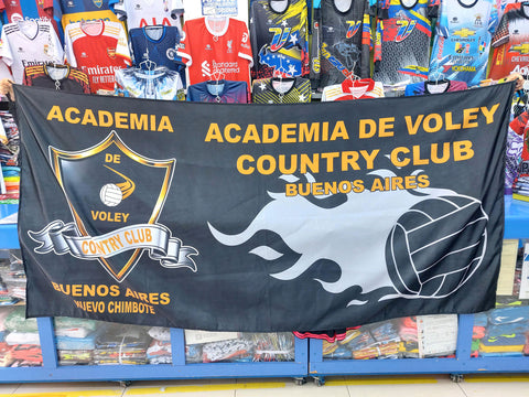 Banderola Academia de Voley Country Club Buenos Aires Nuevo Chimbote