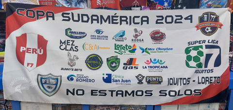 Banderola Copa Sudamericana 2024 Super Liga F7 Iquitos