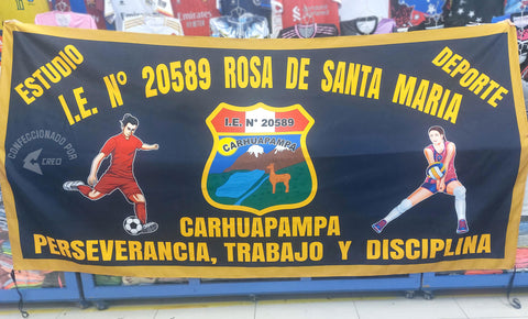 Banderola IE 20589 Rosa de Santa María Carhuapampa
