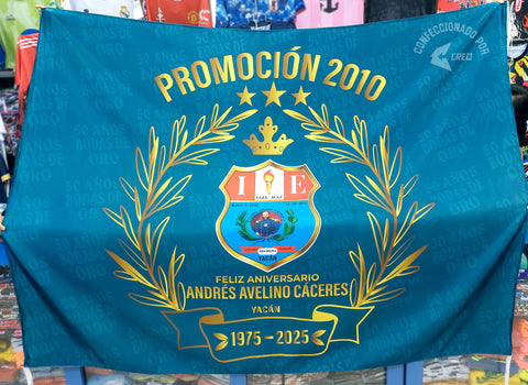 Banderola IE Andrés Avelino Cáceres Promoción 2010 Yacán