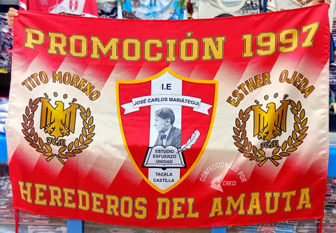 Banderola IE José Carlos Mariátegui Promoción 1997 Tacala Castilla