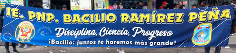Banderola IE PNP Bacilio Ramírez Peña