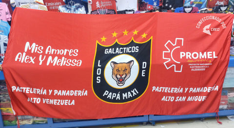 Banderola Los Galácticos de Papá Maxi
