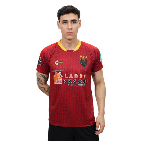 Camiseta DFC Piura Roma granate amarillo oro