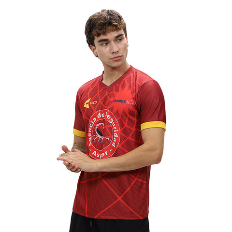 Camiseta Hermes granate amarillo oro