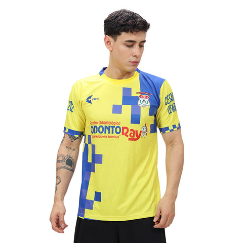 Camiseta IEE Mons. Atanasio Jauregui Goiri Yurimaguas amarillo azulino