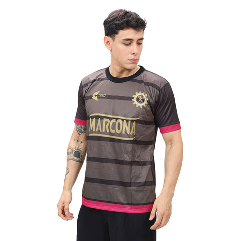 Camiseta Maestranza San Nicolas negro fucsia
