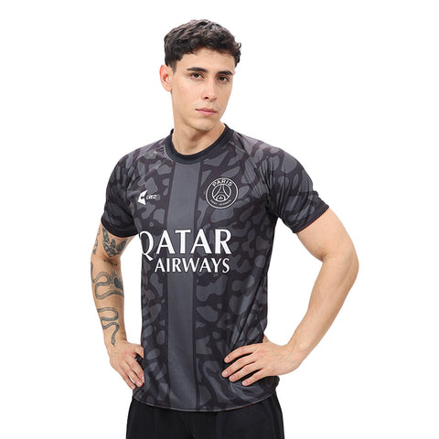 Camiseta Reversible Bayern PSG rojo negro plomo
