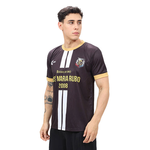 Camiseta San Ignacio Juventus negro blanco dorado
