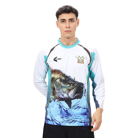 Camiseta Zorritos Fishing blanco verde jade negro