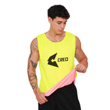 Chaleco deportivo reversible amarillo neon chicle