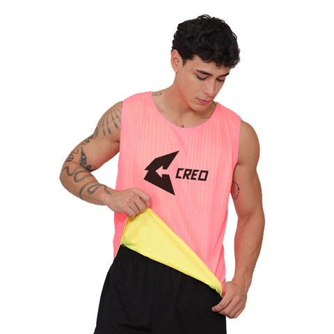 Chaleco deportivo reversible amarillo neon chicle