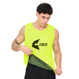 Chaleco deportivo reversible amarillo neon plomo