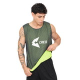 Chaleco deportivo reversible amarillo neon plomo