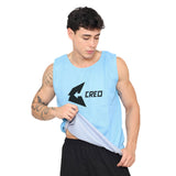 Chaleco deportivo reversible celeste plata
