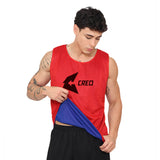Chaleco deportivo reversible rojo azulino