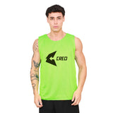 Chaleco deportivo reversible rojo verde neon
