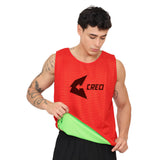 Chaleco deportivo reversible rojo verde neon