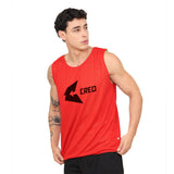 Chaleco deportivo reversible rojo verde neon