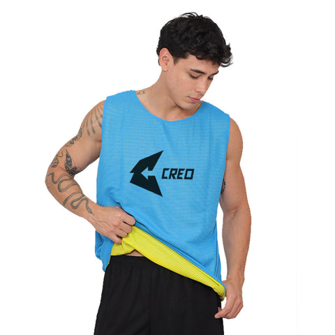 Chaleco deportivo reversible turquesa amarillo
