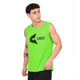 Chaleco deportivo reversible verde neon azulino