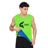 Chaleco deportivo reversible verde neon azulino