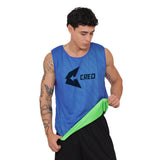 Chaleco deportivo reversible verde neon azulino