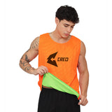 Chaleco deportivo reversible verde neon naranja